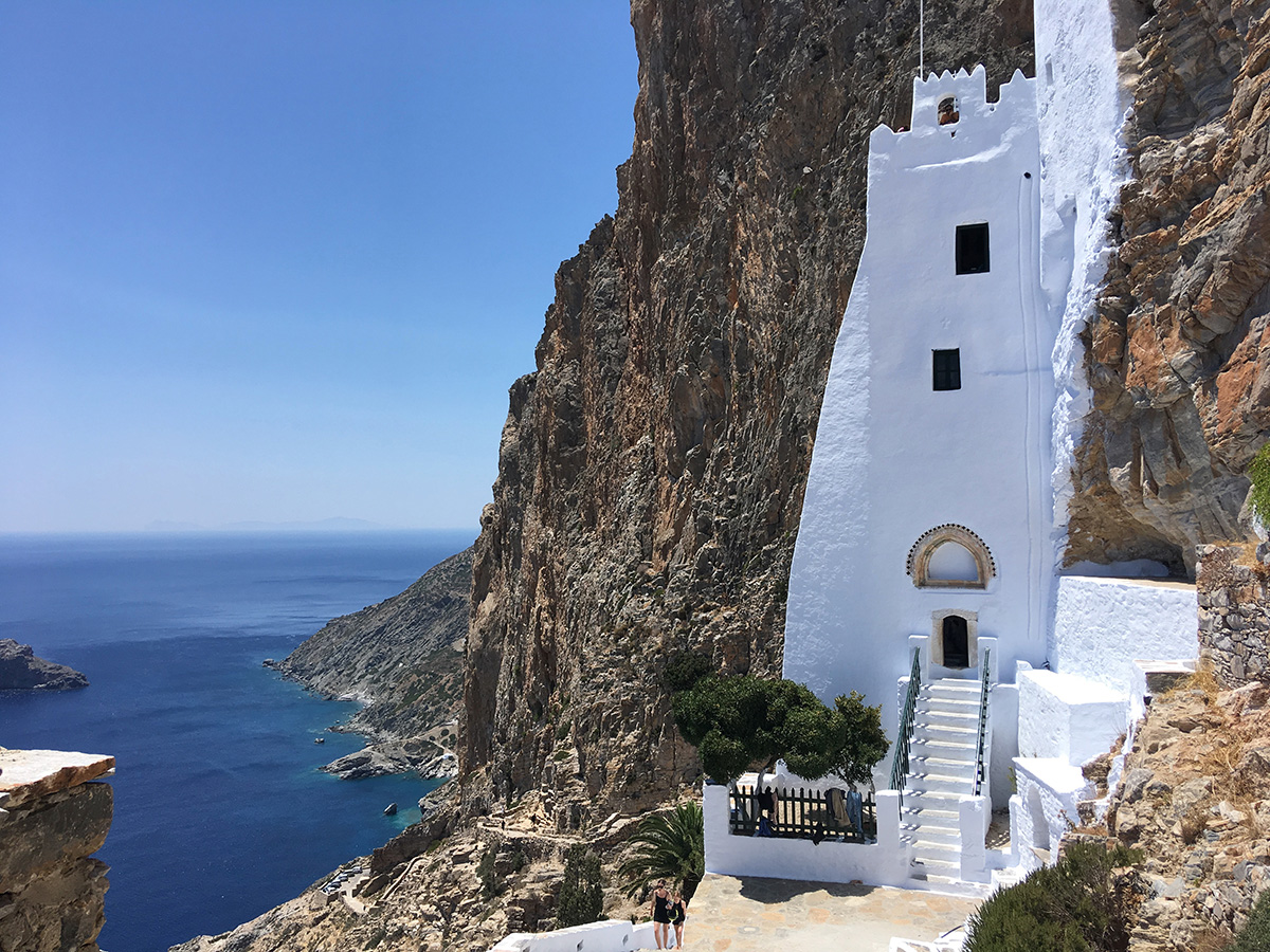 Images of the Monastery of the Panagia Hozoviotissa on the isand of Amorgos